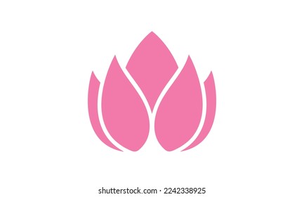 Abstraktes Blumenlogo-Design. Lineares Lotus-Vektordesign. Eleganter Wasserlilie-Logotyp