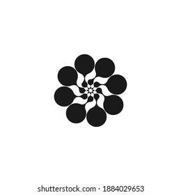 Abstract flower for logo design. a modern vector design