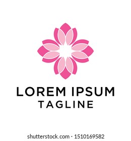 Plantilla de diseño del logotipo de las flores abstractas