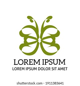 Abstract flower logo design template