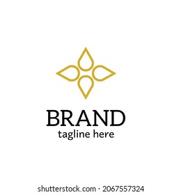 Plantilla de diseño del logotipo de las flores abstractas,