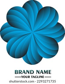 vectores de plantilla de diseño de logotipo de flor abstracta