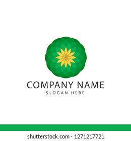 abstract flower logo design vector