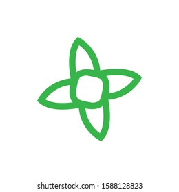 Abstract Flower logo design vector
