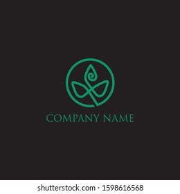 
Abstract flower logo design vector template linear style. Flower logo design related to medical company