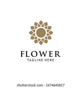 abstract flower logo design vector