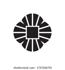 Resumen Vector de diseño de logotipo de flor
