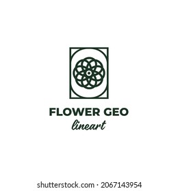 abstract flower logo design vector illustration