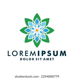 Abstract Flower Logo design Vector Illustration