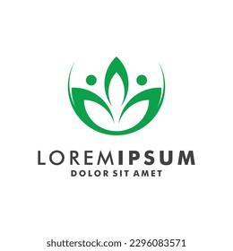 Abstract flower logo design vector Illustration
