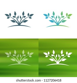 Abstract flower logo. Foliate decorative element.