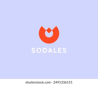 Abstract flower logo from geometric shapes. Universal beauty salon cosmetics spa logotype. Vector illustration.