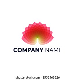 abstract flower logo with gradient style. Logo for company, business, corporate