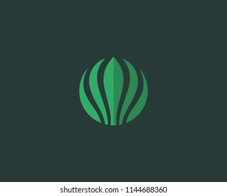 Abstract flower logo icon design.  Universal premium leaf tree vector logotype.