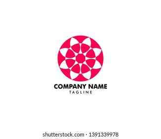 Abstract flower logo icon design