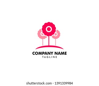 Abstract flower logo icon design