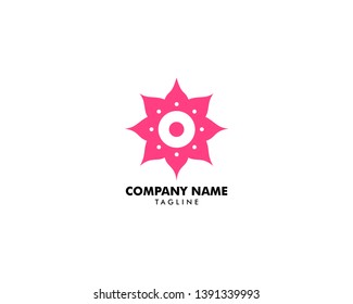 Abstract flower logo icon design