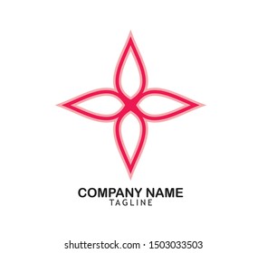Abstract flower logo icon design