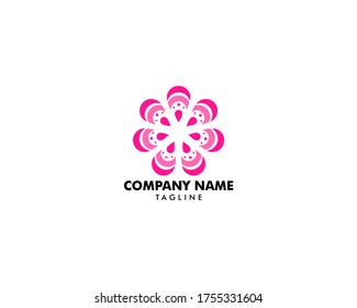 Abstract flower logo icon design