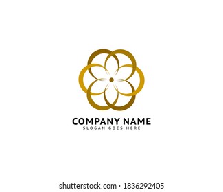 Abstract flower logo icon design