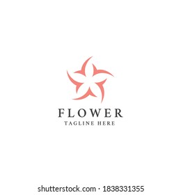 Resumen de la plantilla de diseño del icono del logotipo de la flor. Spa, cosmético, boutique, vector florista