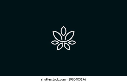 Abstract flower logo icon design. Elegant vector logotype.