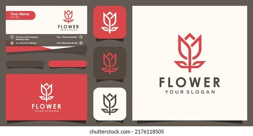 Abstract flower logo icon design.
