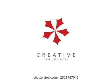 Logo de la flor Abstractas y diseño del icono.