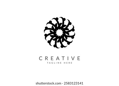 Abstract flower logo and icon design.