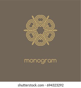 Abstract flower logo icon design. Universal premium vector sign.