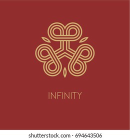 Abstract flower logo icon design. Universal premium vector sign.