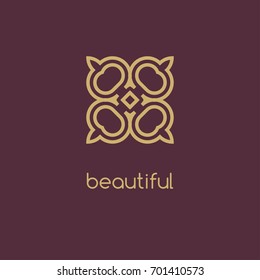 Abstract flower logo icon design. Universal premium vector sign.