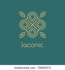 Abstract flower logo icon design. Universal premium vector sign.