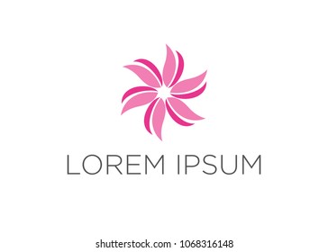 Abstract flower logo icon vector design