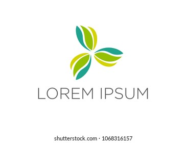 Abstract flower logo icon vector design