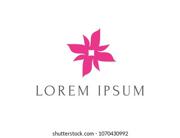 Abstract flower logo icon vector design