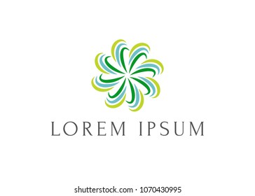 Abstract flower logo icon vector design