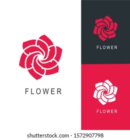 Abstract flower logo icon vector design. Universal creative premium symbol. Graceful jewel boutique vector sign