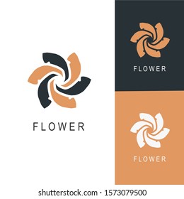 Abstract flower logo icon vector design. Universal creative premium symbol.
