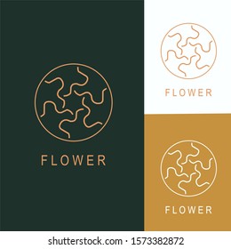 Abstract flower logo icon vector design. Universal creative premium symbol.