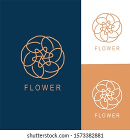 Abstract flower logo icon vector design. Universal creative premium symbol.