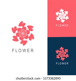 Abstract flower logo icon vector design. Universal creative premium symbol.