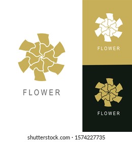 Abstract flower logo icon vector design. Universal creative premium symbol.