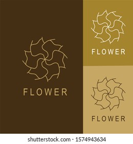 Abstract flower logo icon vector design. Universal creative premium symbol.