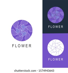 Abstract flower logo icon vector design. Universal creative premium symbol.