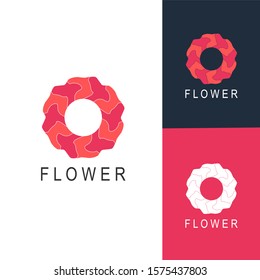 Abstract flower logo icon vector design. Universal creative premium symbol.