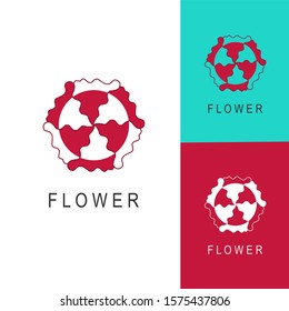 Abstract flower logo icon vector design. Universal creative premium symbol.