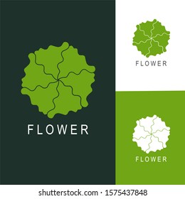 Abstract flower logo icon vector design. Universal creative premium symbol.