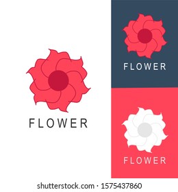 Abstract flower logo icon vector design. Universal creative premium symbol.