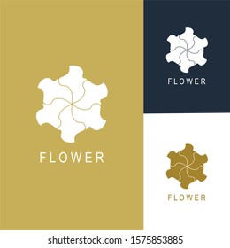 Abstract flower logo icon vector design. Universal creative premium symbol.
